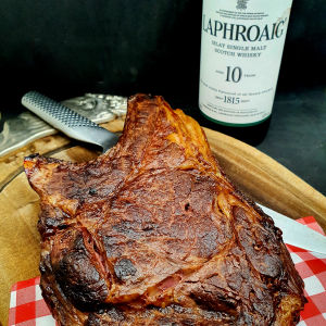 OFFRE CANICULE 39€ AU LIEU DE 49€ Côte de Boeuf fumée au bois de hêtre & marinée au LAPHROAIG
